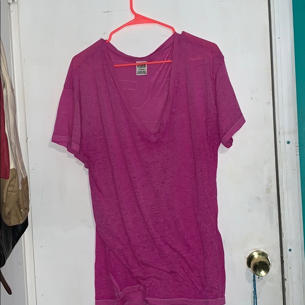 Pink V neck